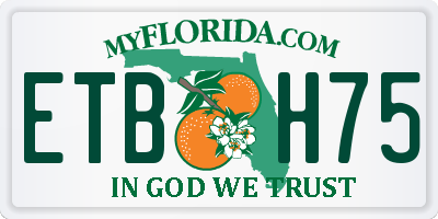 FL license plate ETBH75