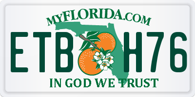FL license plate ETBH76