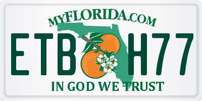 FL license plate ETBH77