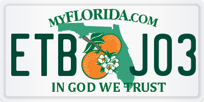 FL license plate ETBJ03