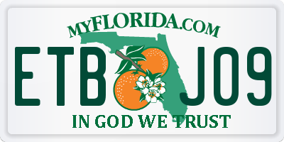 FL license plate ETBJ09