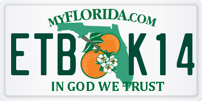 FL license plate ETBK14