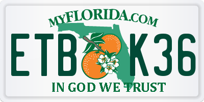 FL license plate ETBK36