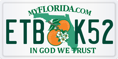 FL license plate ETBK52