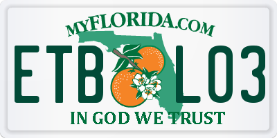 FL license plate ETBL03