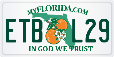 FL license plate ETBL29