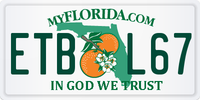 FL license plate ETBL67