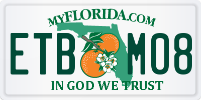 FL license plate ETBM08