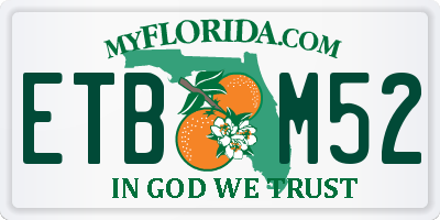 FL license plate ETBM52