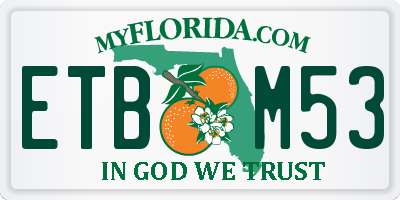 FL license plate ETBM53