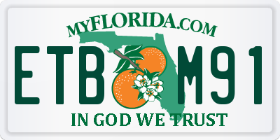 FL license plate ETBM91
