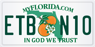 FL license plate ETBN10