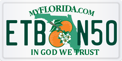 FL license plate ETBN50