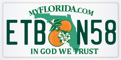 FL license plate ETBN58
