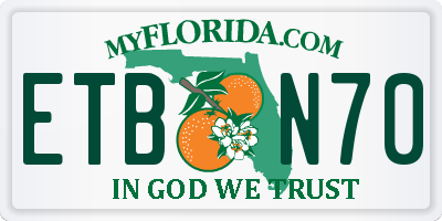 FL license plate ETBN70
