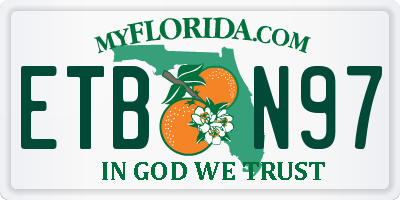 FL license plate ETBN97