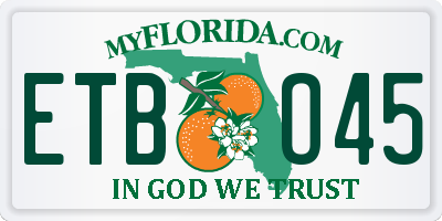 FL license plate ETBO45
