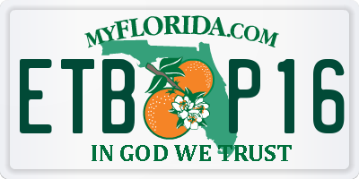 FL license plate ETBP16