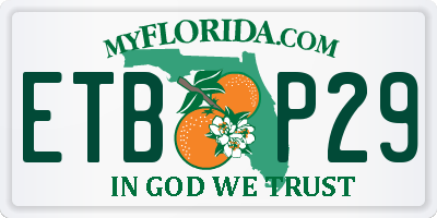 FL license plate ETBP29