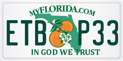 FL license plate ETBP33