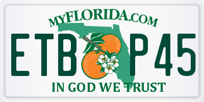 FL license plate ETBP45