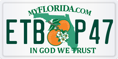 FL license plate ETBP47