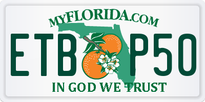 FL license plate ETBP50