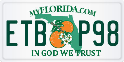 FL license plate ETBP98