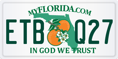 FL license plate ETBQ27