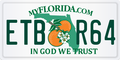 FL license plate ETBR64