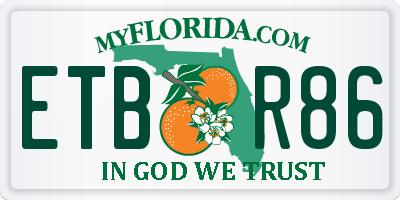 FL license plate ETBR86