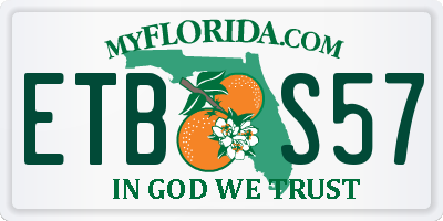 FL license plate ETBS57