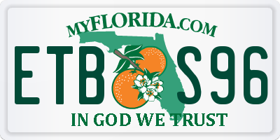 FL license plate ETBS96