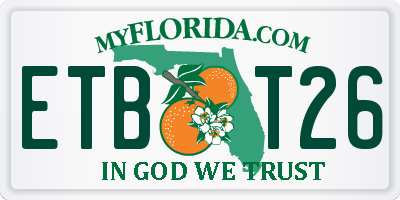 FL license plate ETBT26