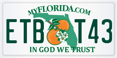 FL license plate ETBT43