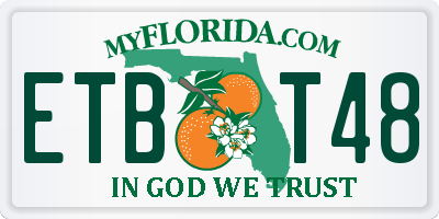FL license plate ETBT48
