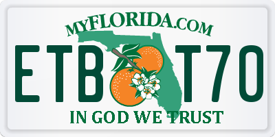 FL license plate ETBT70
