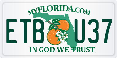 FL license plate ETBU37