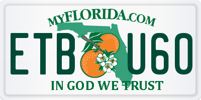 FL license plate ETBU60
