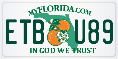 FL license plate ETBU89