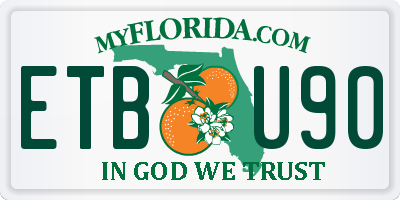 FL license plate ETBU90