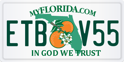 FL license plate ETBV55