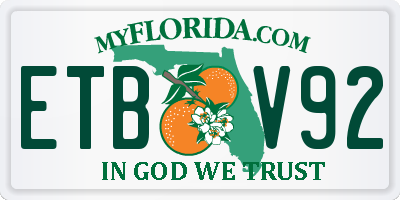 FL license plate ETBV92