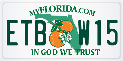 FL license plate ETBW15