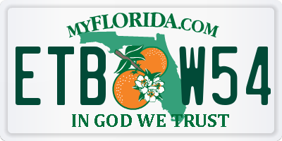 FL license plate ETBW54
