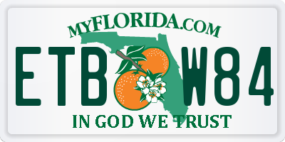 FL license plate ETBW84