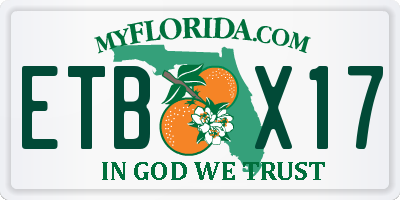FL license plate ETBX17