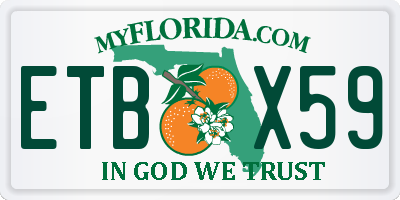 FL license plate ETBX59