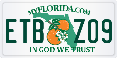 FL license plate ETBZ09