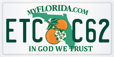 FL license plate ETCC62